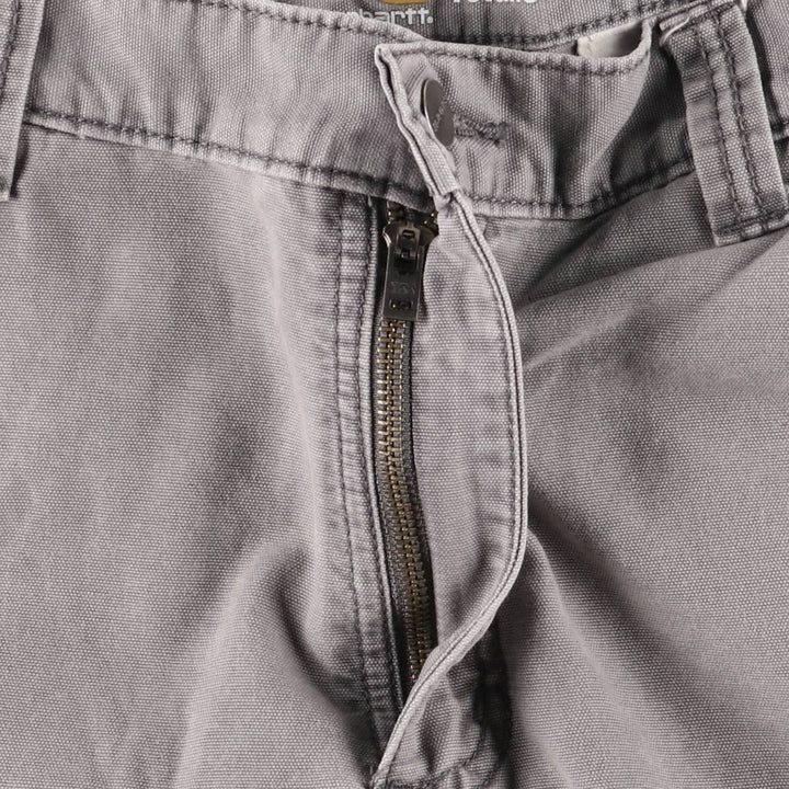 Carhartt Relaxed Fit Duck Work Shorts/Cargo Pants, Men's Size 35 cotton gray type Vintage Second Hand