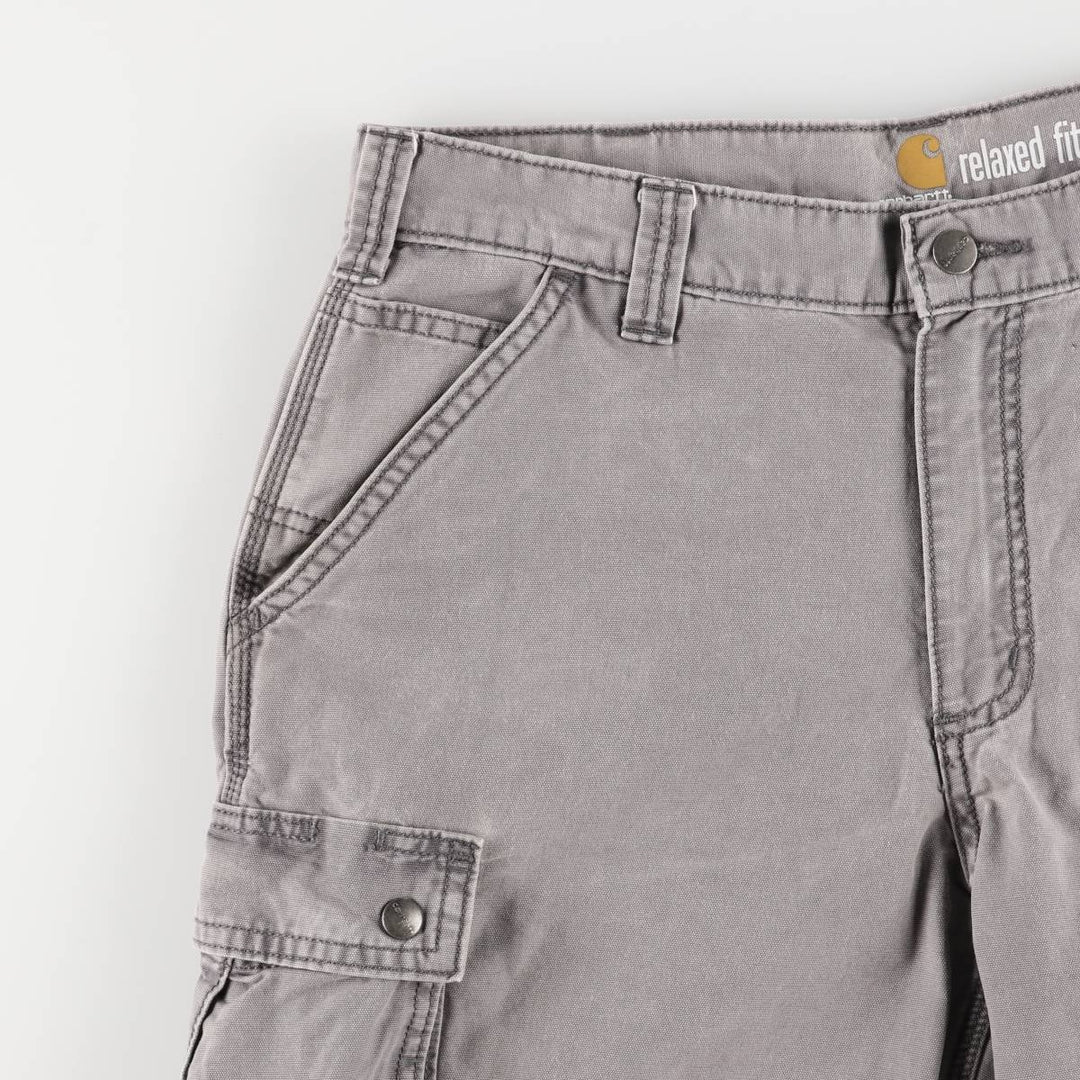 Carhartt Relaxed Fit Duck Work Shorts/Cargo Pants, Men's Size 35 cotton gray type Vintage Second Hand