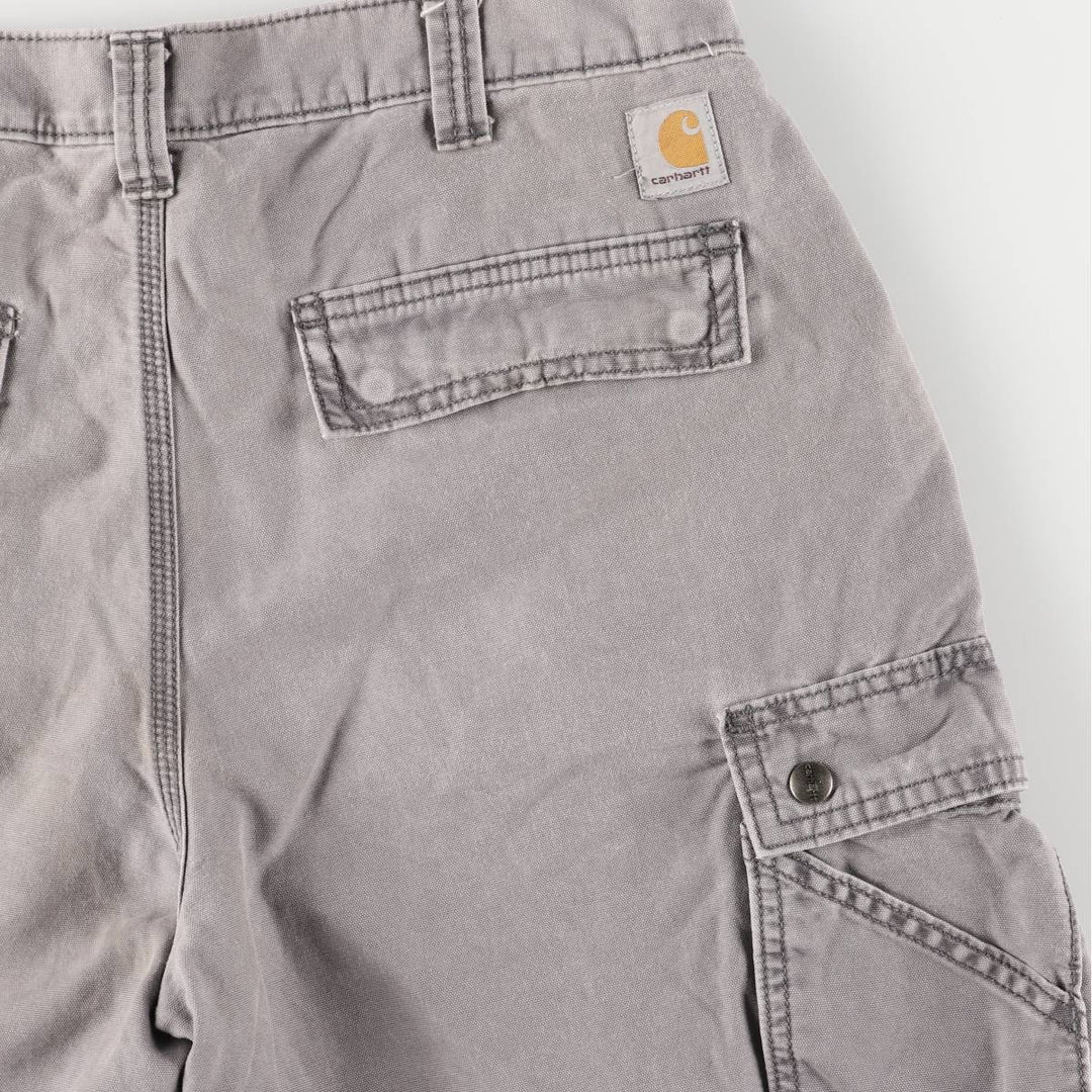 Carhartt Relaxed Fit Duck Work Shorts/Cargo Pants, Men's Size 35 cotton gray type Vintage Second Hand