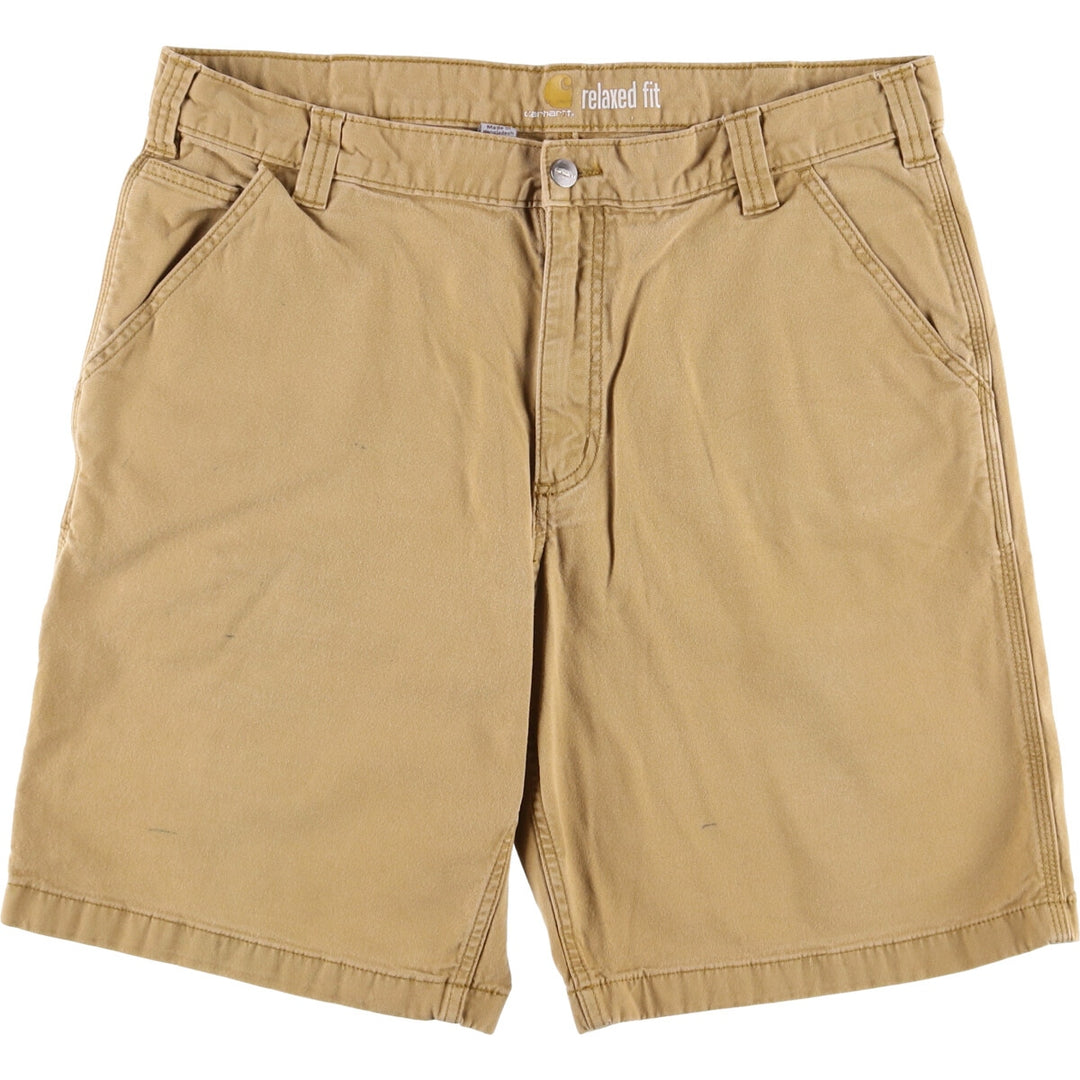 Carhartt Relaxed Fit Duck Work Shorts, Short Pants, Men's, W37 cotton Beige type Vintage Second Hand