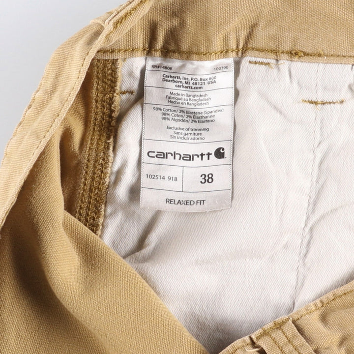 Carhartt Relaxed Fit Duck Work Shorts, Short Pants, Men's, W37 cotton Beige type Vintage Second Hand