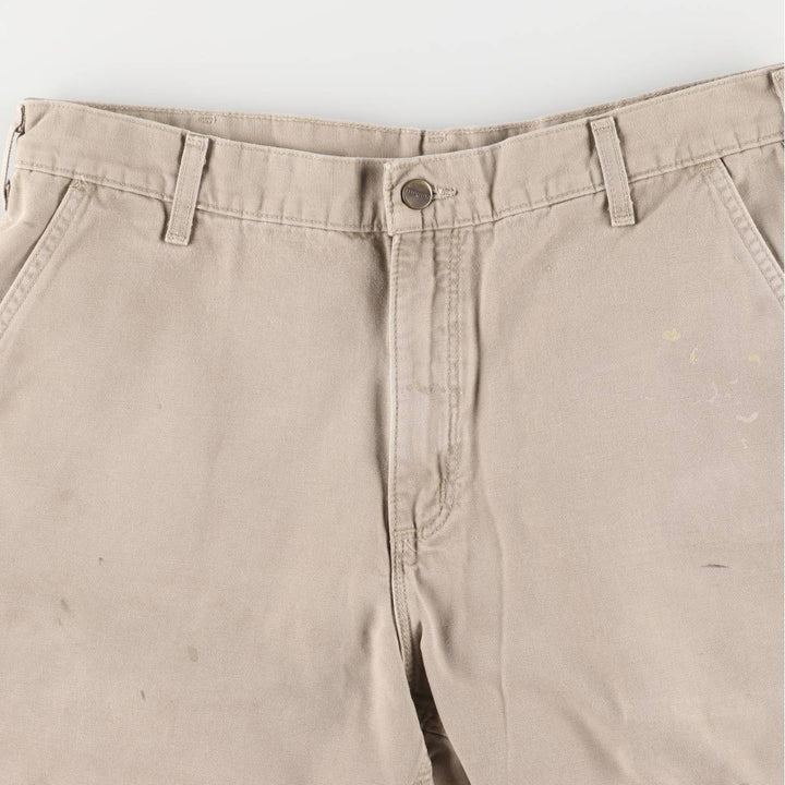 2000'S Carhartt duck work shorts, men's size W36 cotton Beige type Vintage Second Hand