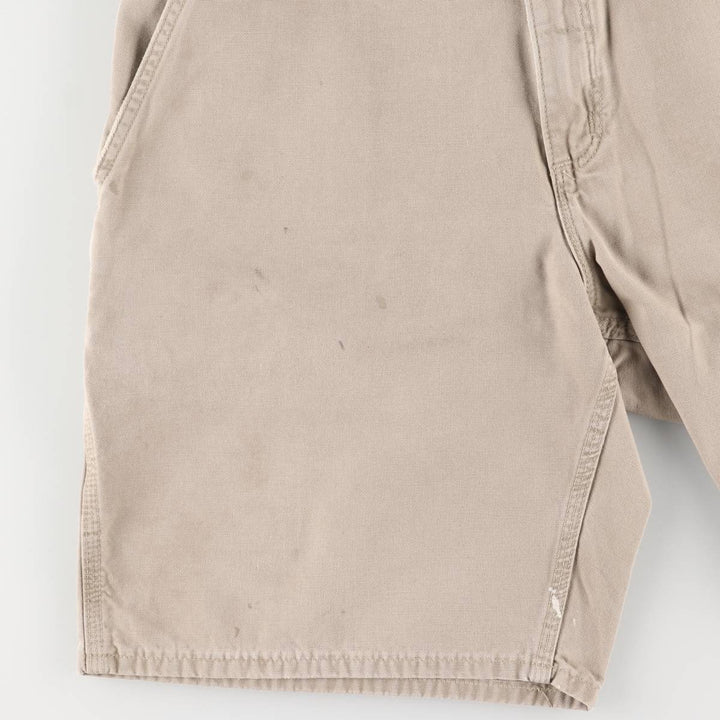 2000'S Carhartt duck work shorts, men's size W36 cotton Beige type Vintage Second Hand