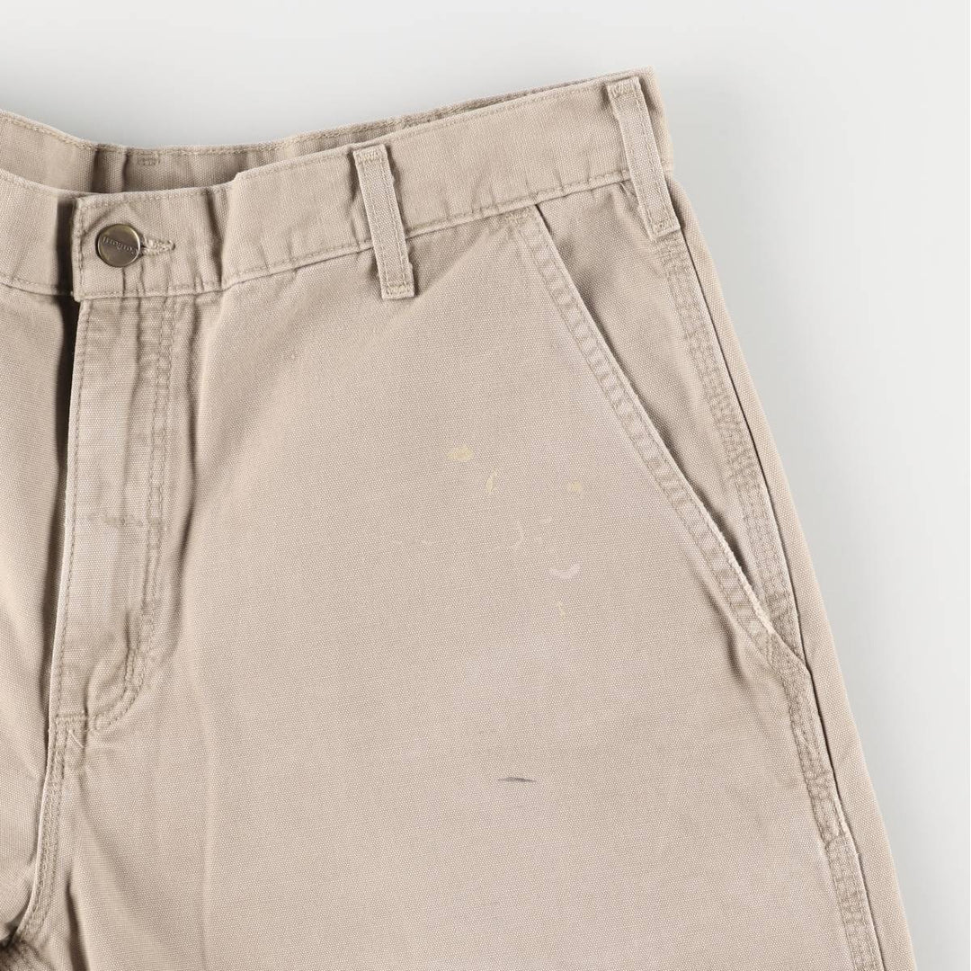 2000'S Carhartt duck work shorts, men's size W36 cotton Beige type Vintage Second Hand