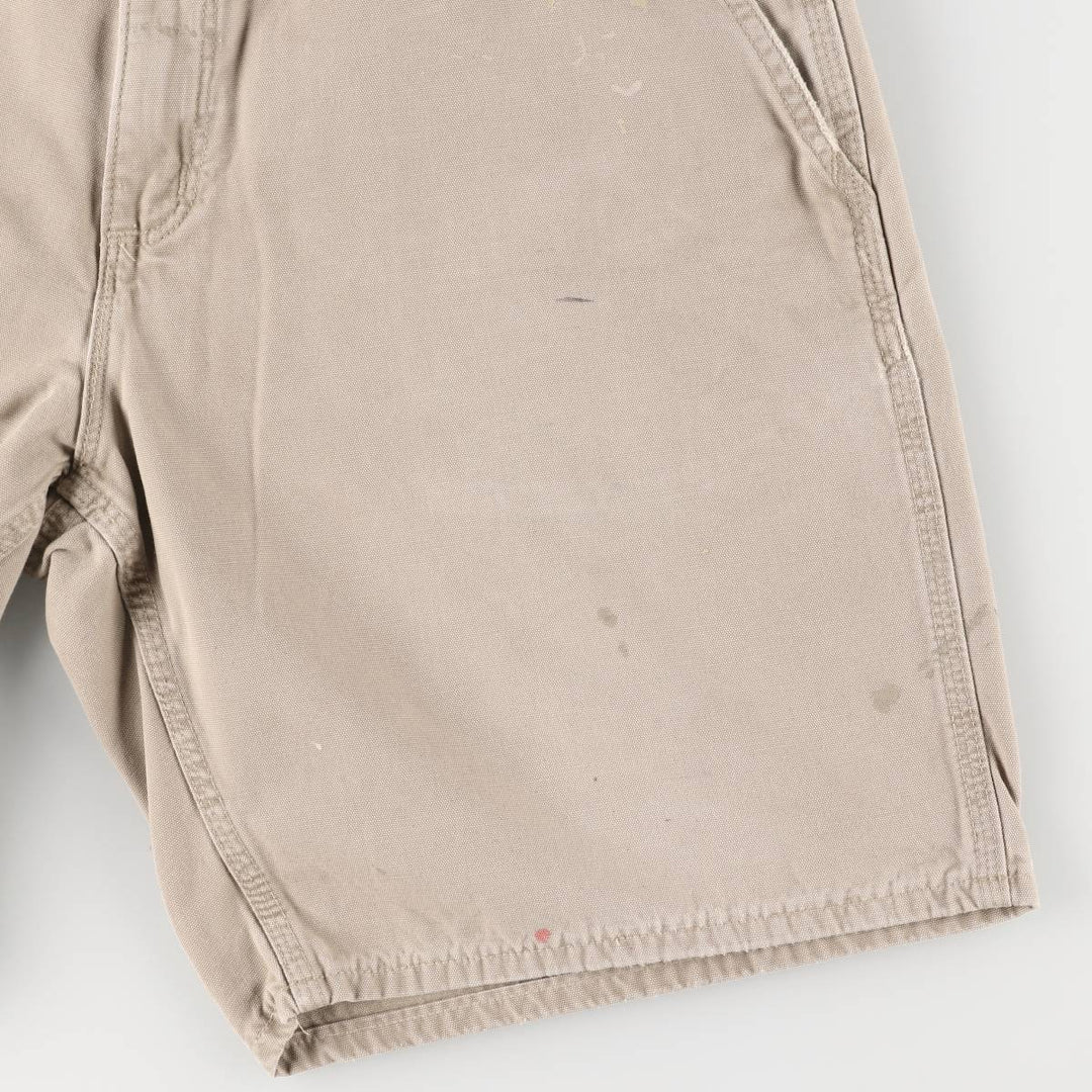 2000'S Carhartt duck work shorts, men's size W36 cotton Beige type Vintage Second Hand