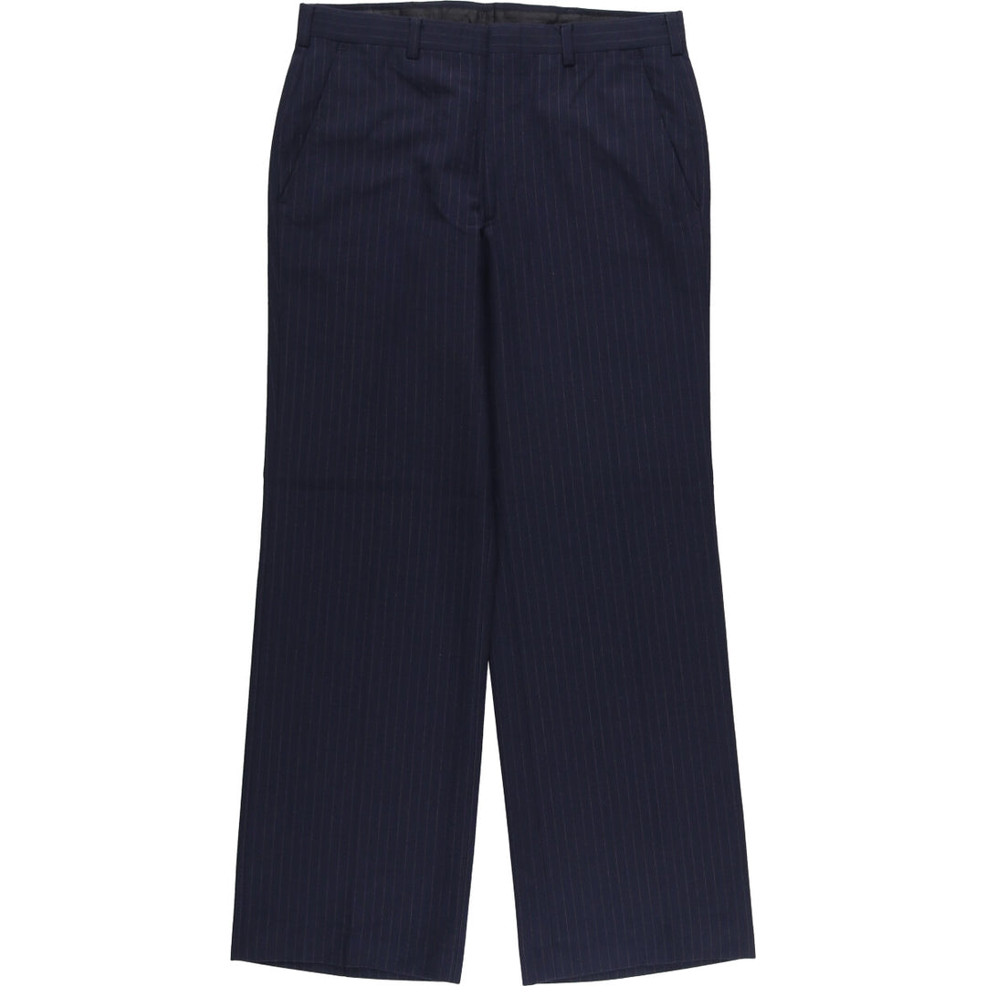 Vintage striped pattern slacks for men, size W31 unclear navy blue type Vintage Second Hand