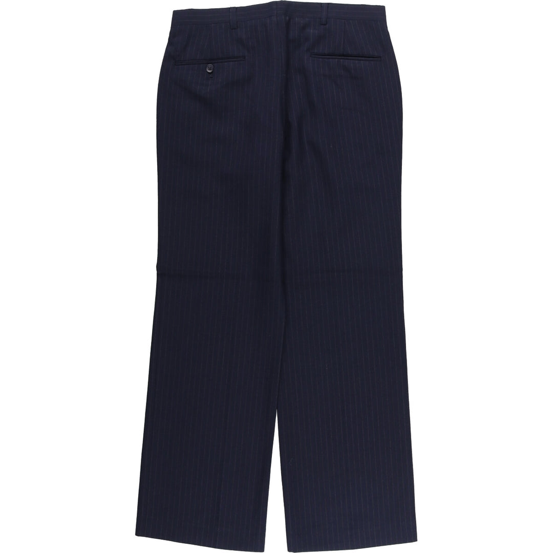 Vintage striped pattern slacks for men, size W31 unclear navy blue type Vintage Second Hand