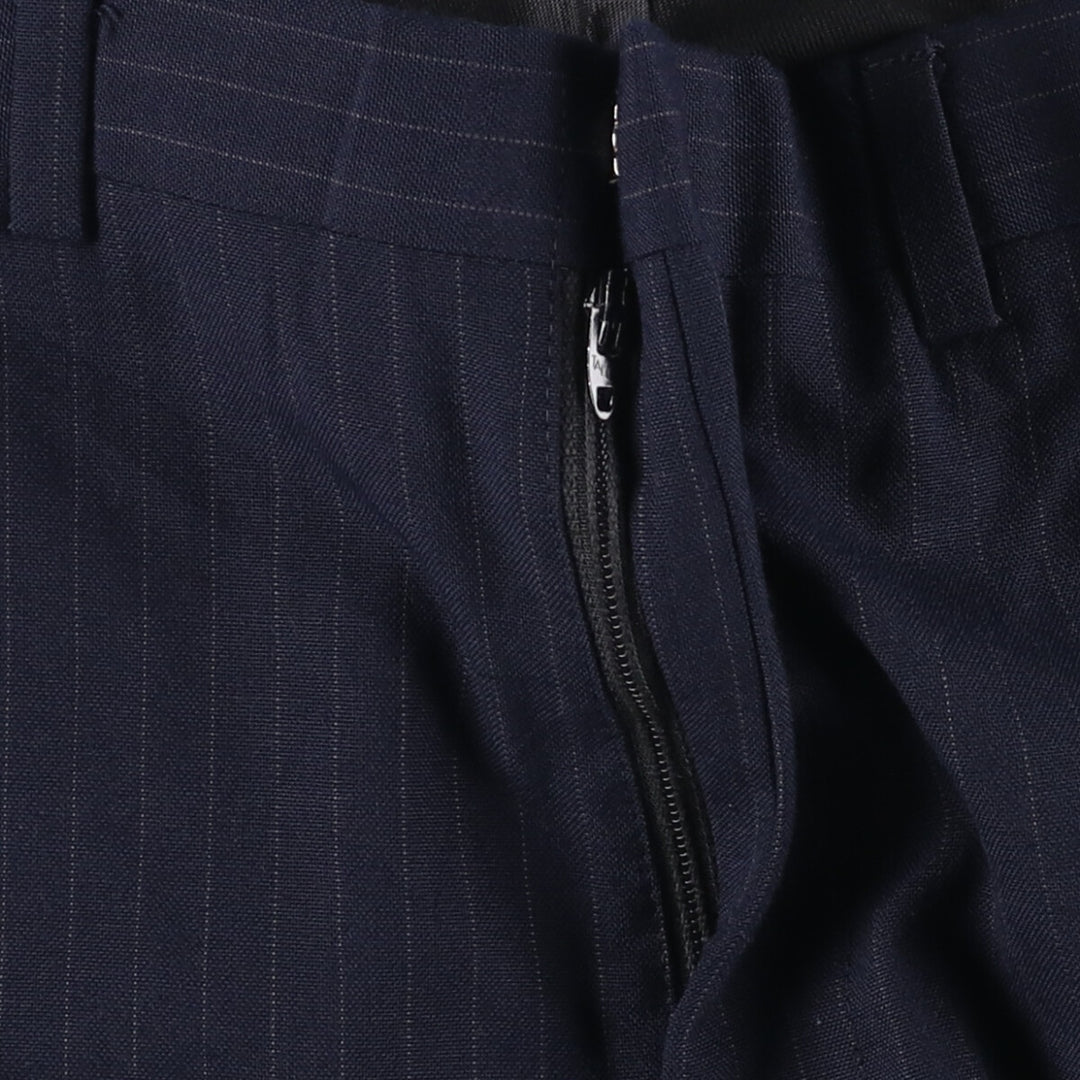 Vintage striped pattern slacks for men, size W31 unclear navy blue type Vintage Second Hand