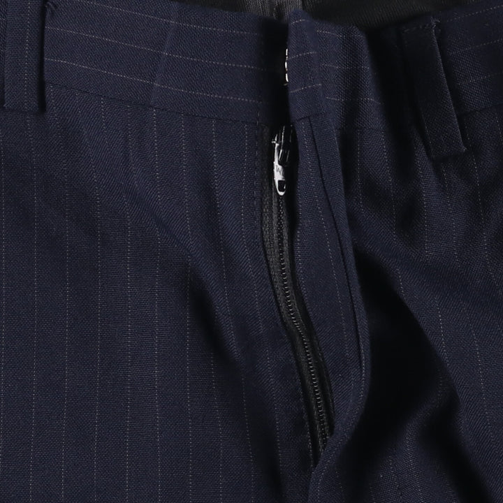 Vintage striped pattern slacks for men, size W31 unclear navy blue type Vintage Second Hand