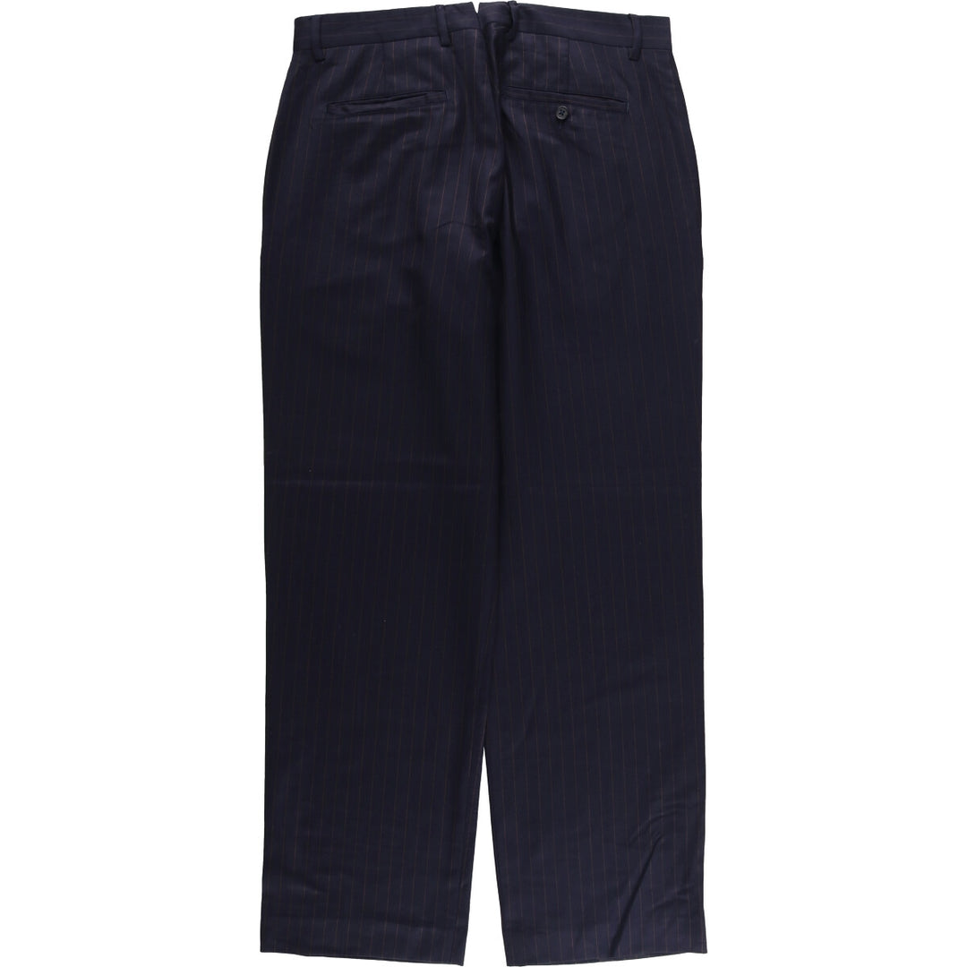 2000'S Banana Republic Striped Wool Pants, Men's Size 34 wool navy blue type Vintage Second Hand