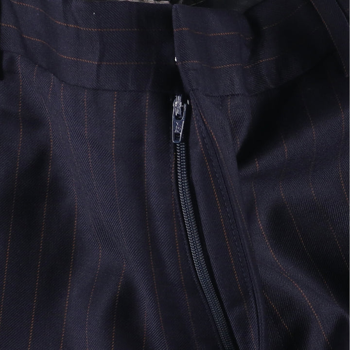 2000'S Banana Republic Striped Wool Pants, Men's Size 34 wool navy blue type Vintage Second Hand