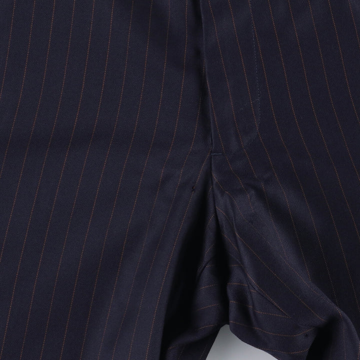 2000'S Banana Republic Striped Wool Pants, Men's Size 34 wool navy blue type Vintage Second Hand
