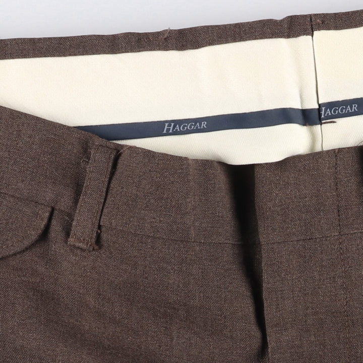 Haggar HAGGAR Men's Slacks, Size W35 polyester brown type Vintage Second Hand