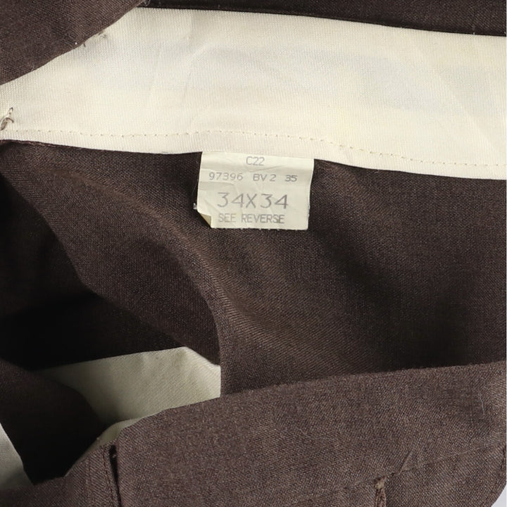 Haggar HAGGAR Men's Slacks, Size W35 polyester brown type Vintage Second Hand