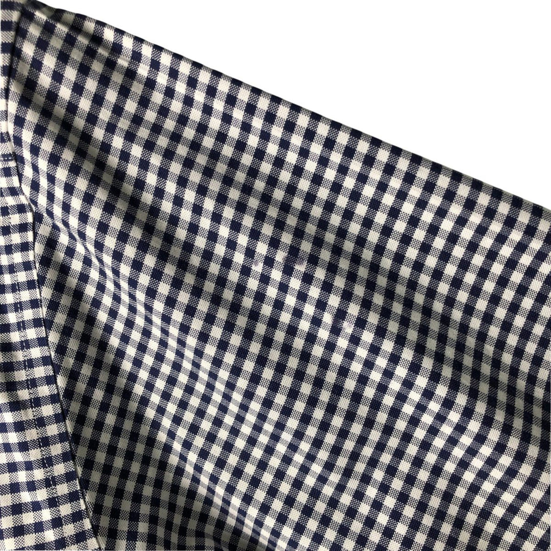 Brooks Brothers Est.1818 Long Sleeve Button-Down Check Shirt, Men's Size M Supima Cotton navy blue type Vintage Second Hand