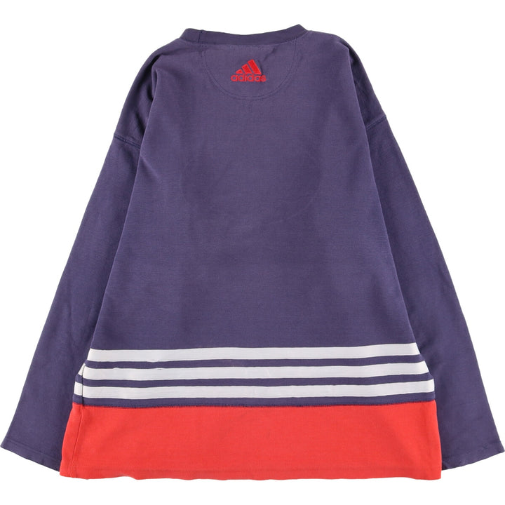 Vintage 90'S Adidas logo sweatshirt, size M, men's unclear navy blue type Vintage Second Hand