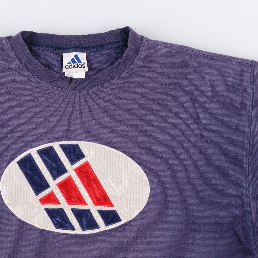 Vintage 90'S Adidas logo sweatshirt, size M, men's unclear navy blue type Vintage Second Hand