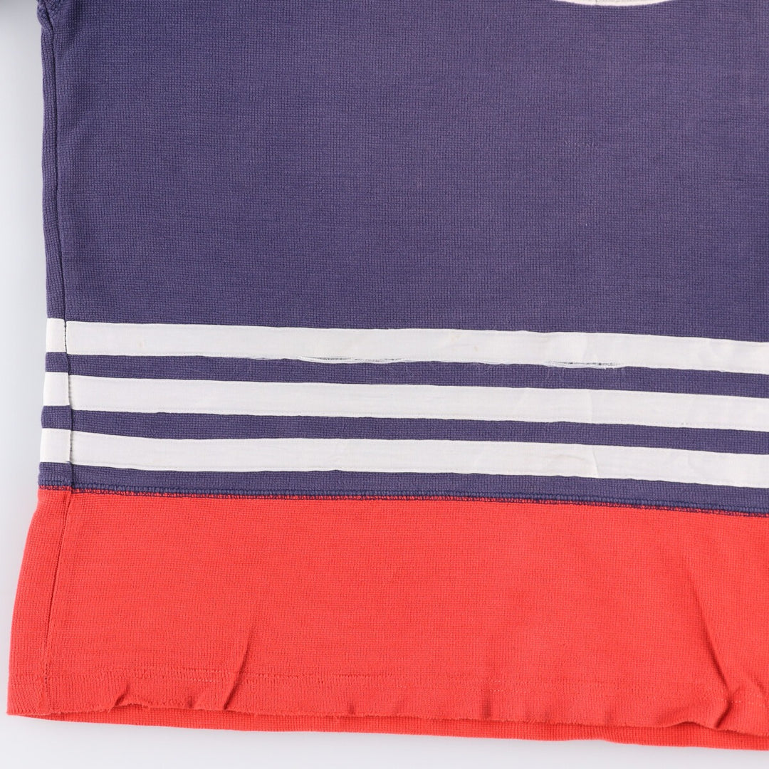 Vintage 90'S Adidas logo sweatshirt, size M, men's unclear navy blue type Vintage Second Hand
