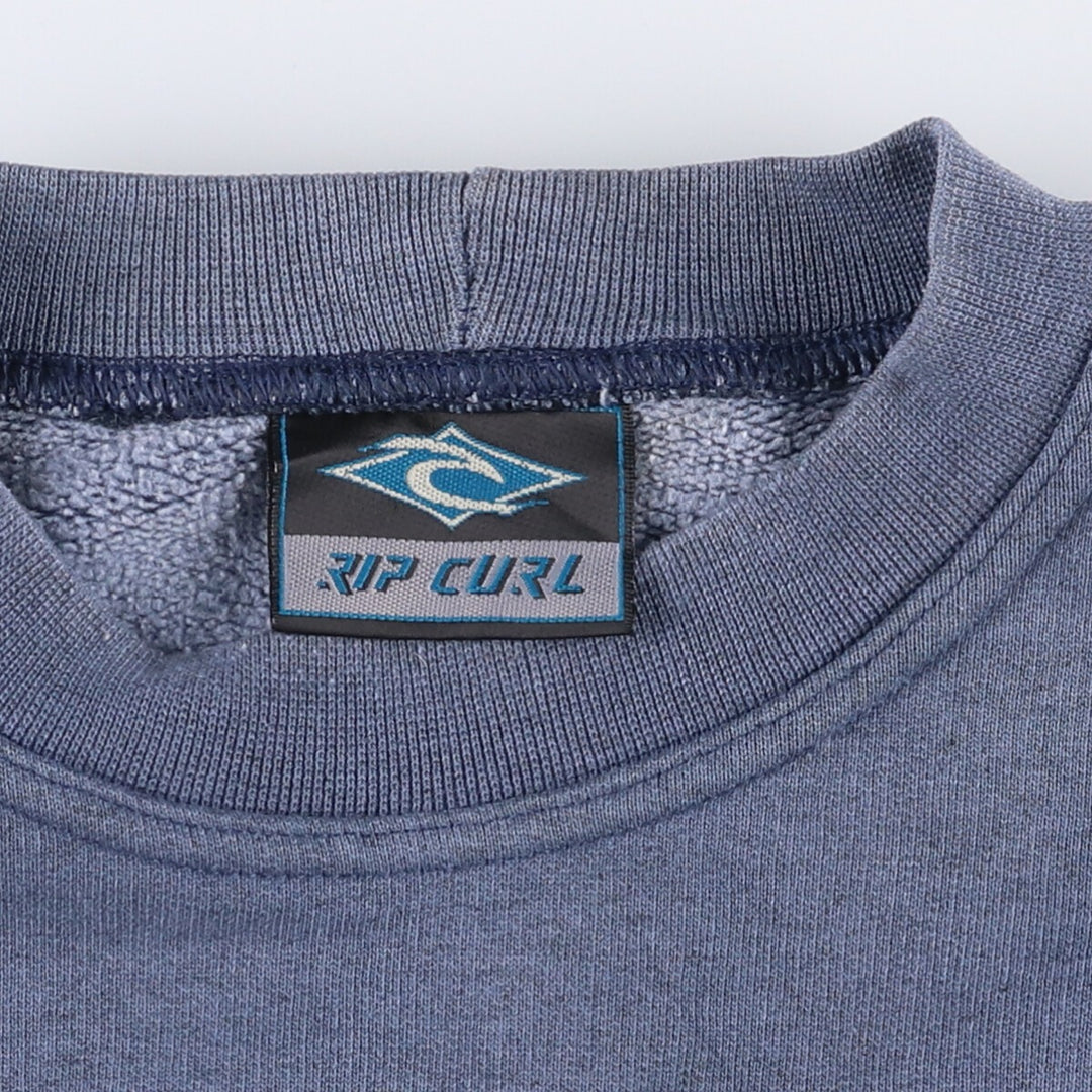 RIP CURL Printed Sweatshirt, Men's XL cotton navy blue type Vintage Second Hand