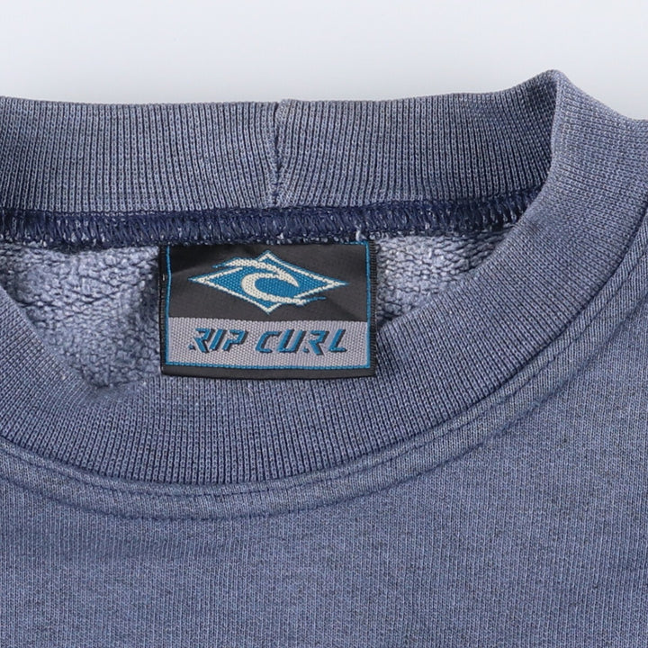 RIP CURL Printed Sweatshirt, Men's XL cotton navy blue type Vintage Second Hand