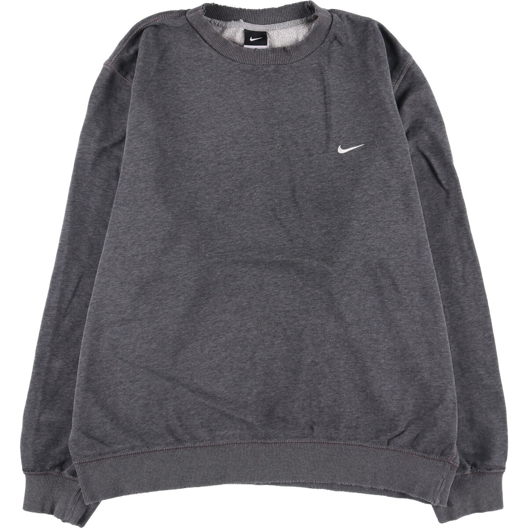 Nike One Point Logo Sweatshirt, Trainer, Men's XL cotton Charcoal Vintage Second Hand