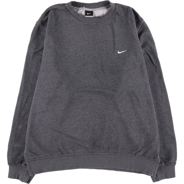 Nike One Point Logo Sweatshirt, Trainer, Men's XL cotton Charcoal Vintage Second Hand