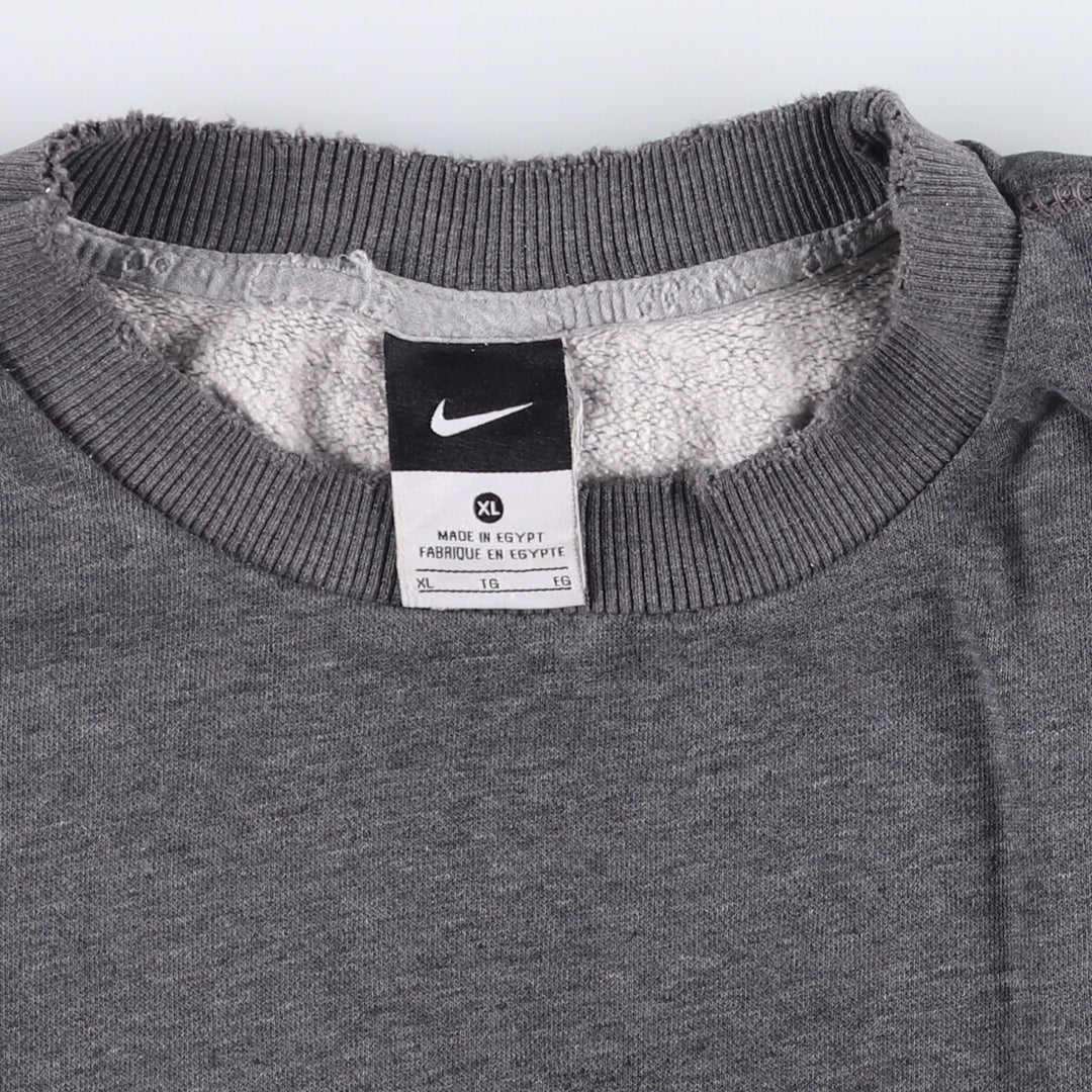 Nike One Point Logo Sweatshirt, Trainer, Men's XL cotton Charcoal Vintage Second Hand