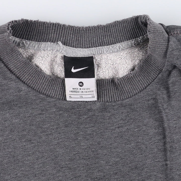 Nike One Point Logo Sweatshirt, Trainer, Men's XL cotton Charcoal Vintage Second Hand