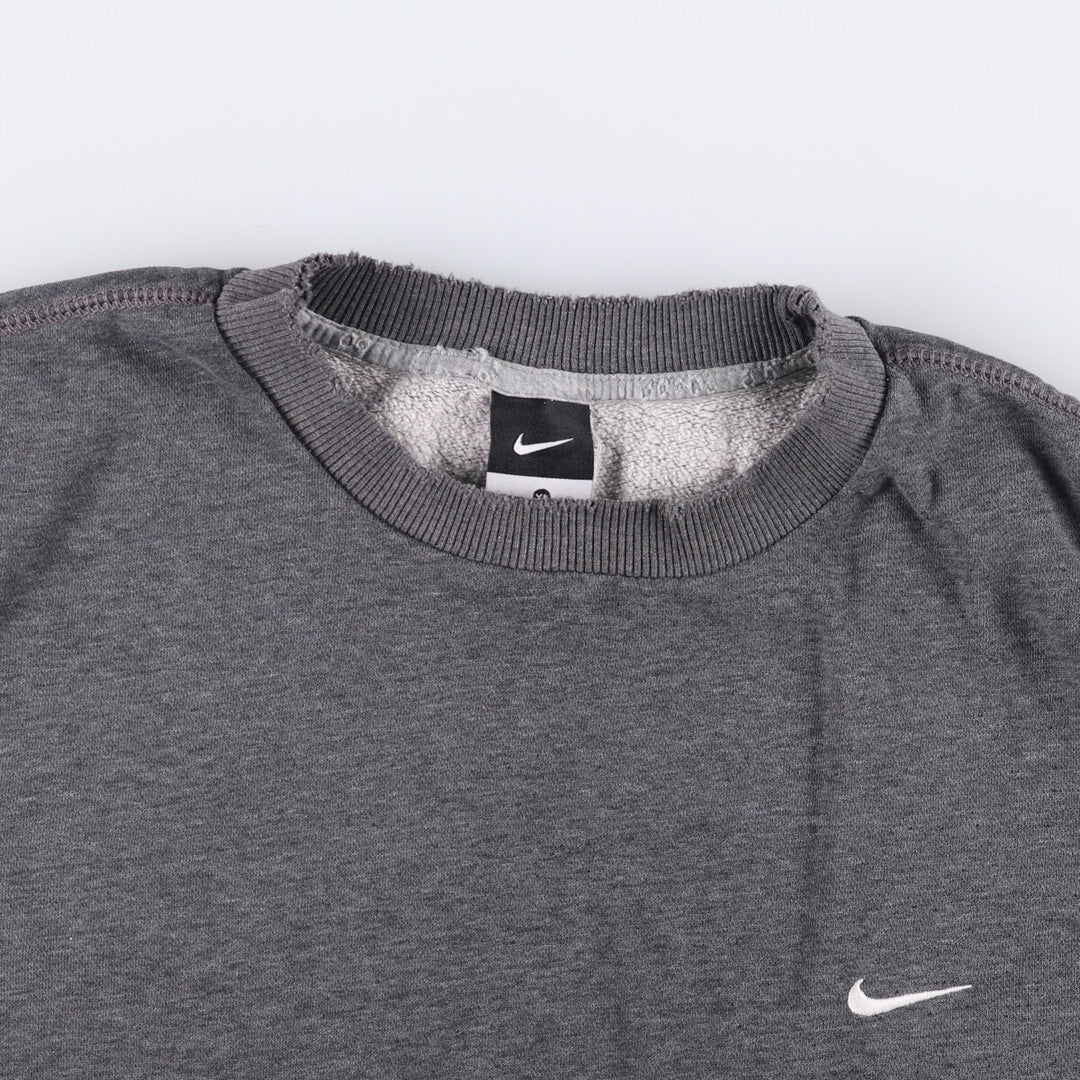 Nike One Point Logo Sweatshirt, Trainer, Men's XL cotton Charcoal Vintage Second Hand