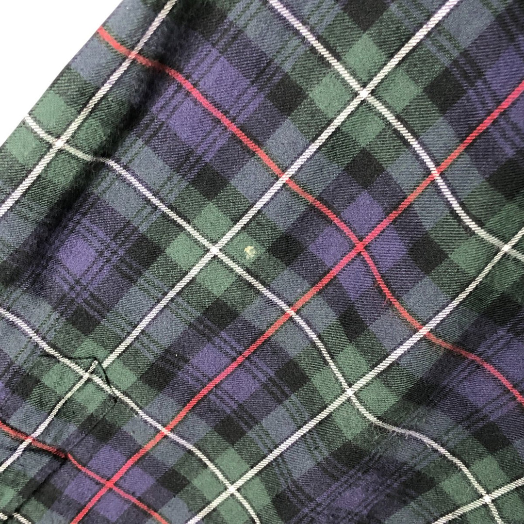 Ralph Lauren POLO by Ralph Lauren Elliott long-sleeved Lightflannel check shirt, men's size XL cotton Green type dark green Vintage Second Hand