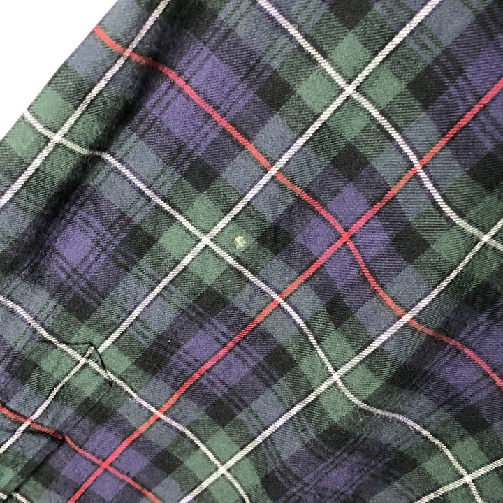 Ralph Lauren POLO by Ralph Lauren Elliott long-sleeved Lightflannel check shirt, men's size XL cotton Green type dark green Vintage Second Hand