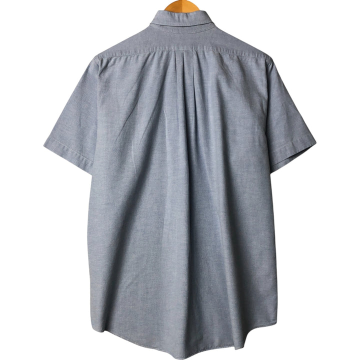 80s-90'S Brooks Brothers MAKERS Short Sleeve Button Down Shirt Made in USA Men's Size L Vintage cotton Blue type light blue Vintage Second Hand