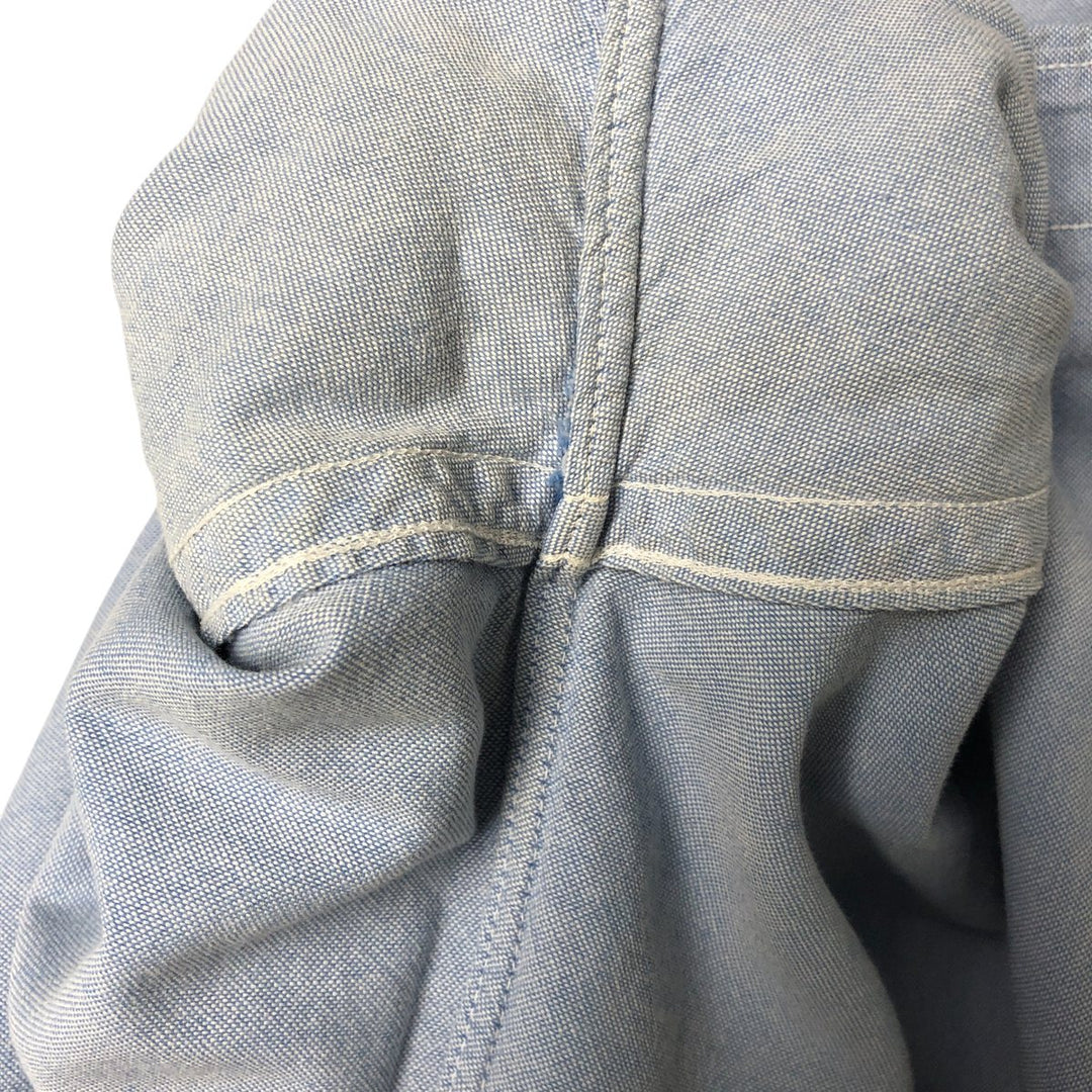 80s-90'S Brooks Brothers MAKERS Short Sleeve Button Down Shirt Made in USA Men's Size L Vintage cotton Blue type light blue Vintage Second Hand