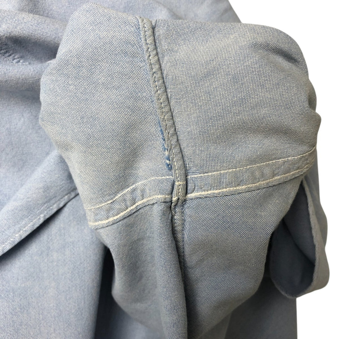 80s-90'S Brooks Brothers MAKERS Short Sleeve Button Down Shirt Made in USA Men's Size L Vintage cotton Blue type light blue Vintage Second Hand