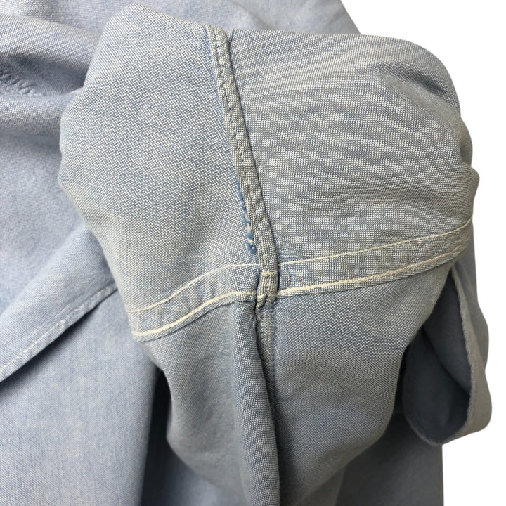 80s-90'S Brooks Brothers MAKERS Short Sleeve Button Down Shirt Made in USA Men's Size L Vintage cotton Blue type light blue Vintage Second Hand