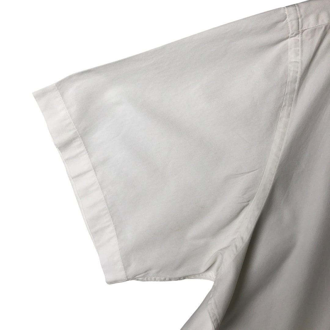 Brooks Brothers BASICS Short Sleeve Button-Down Shirt, Men's Size XL cotton white type Vintage Second Hand