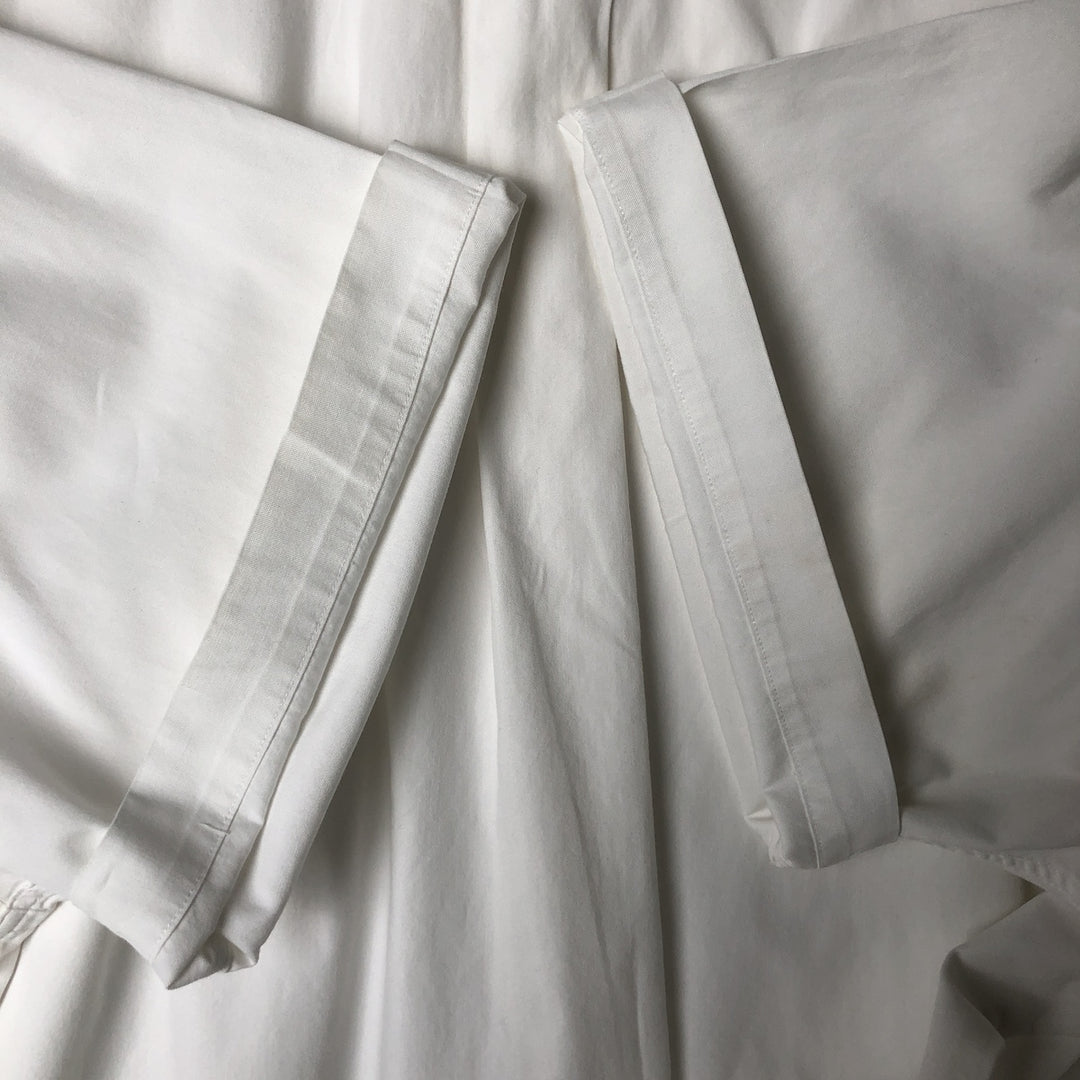 Brooks Brothers BASICS Short Sleeve Button-Down Shirt, Men's Size XL cotton white type Vintage Second Hand