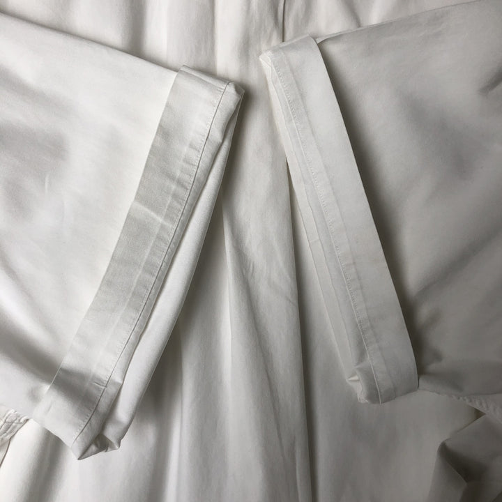 Brooks Brothers BASICS Short Sleeve Button-Down Shirt, Men's Size XL cotton white type Vintage Second Hand