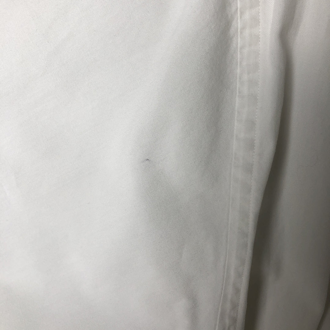 Brooks Brothers BASICS Short Sleeve Button-Down Shirt, Men's Size XL cotton white type Vintage Second Hand