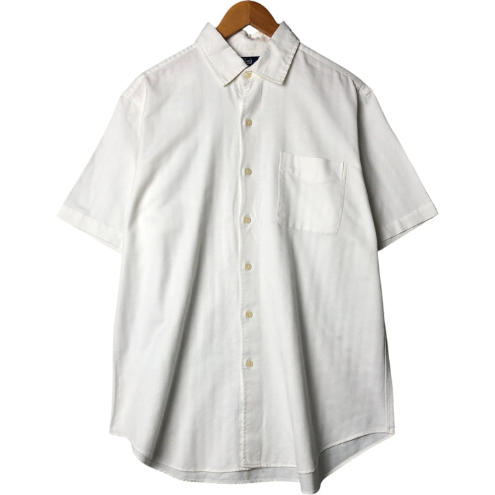 Ralph Lauren POLO by Ralph Lauren Classic Fit Herringbone Short Sleeve Cotton Shirt, Men's Size L cotton white type Vintage Second Hand