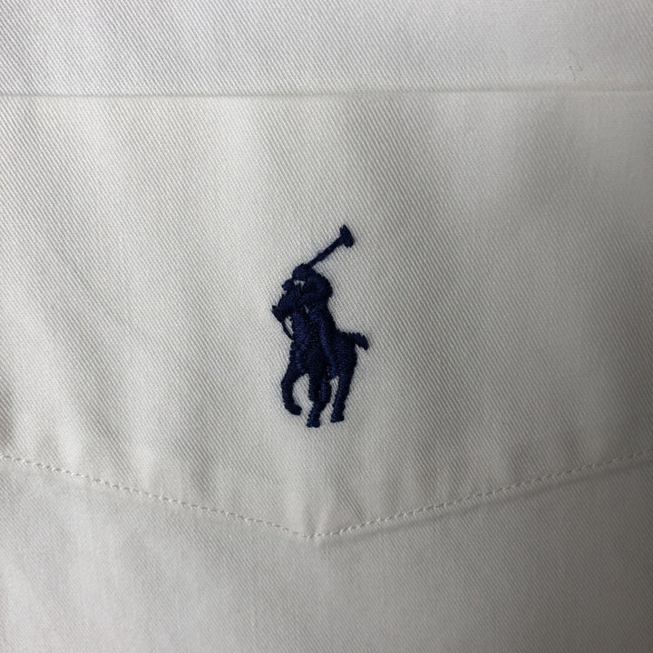 Ralph Lauren BLAKE short sleeve button down shirt, men's size L cotton white type Vintage Second Hand