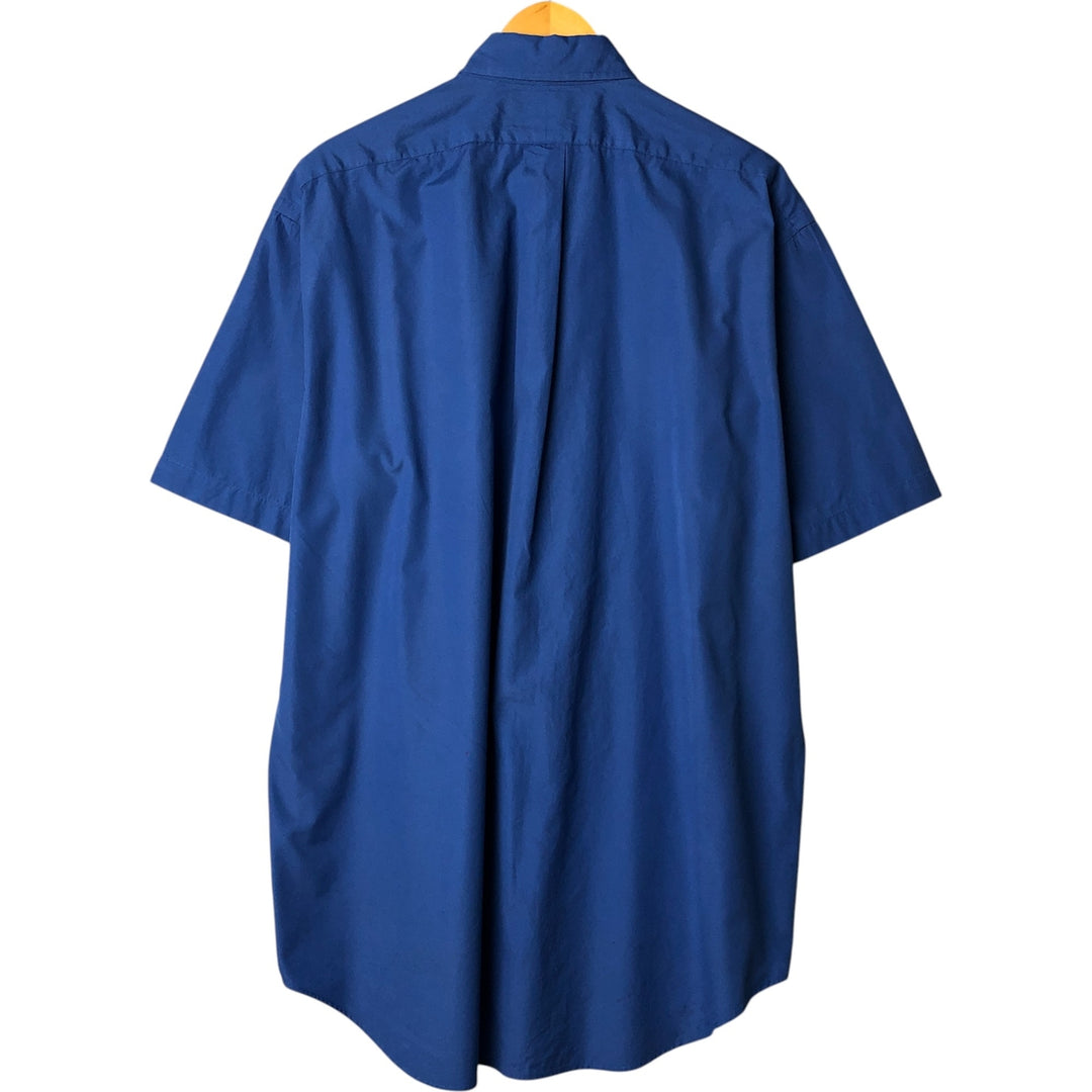 Ralph Lauren BLAKE short sleeve button down shirt, men's size L cotton blue type Vintage Second Hand