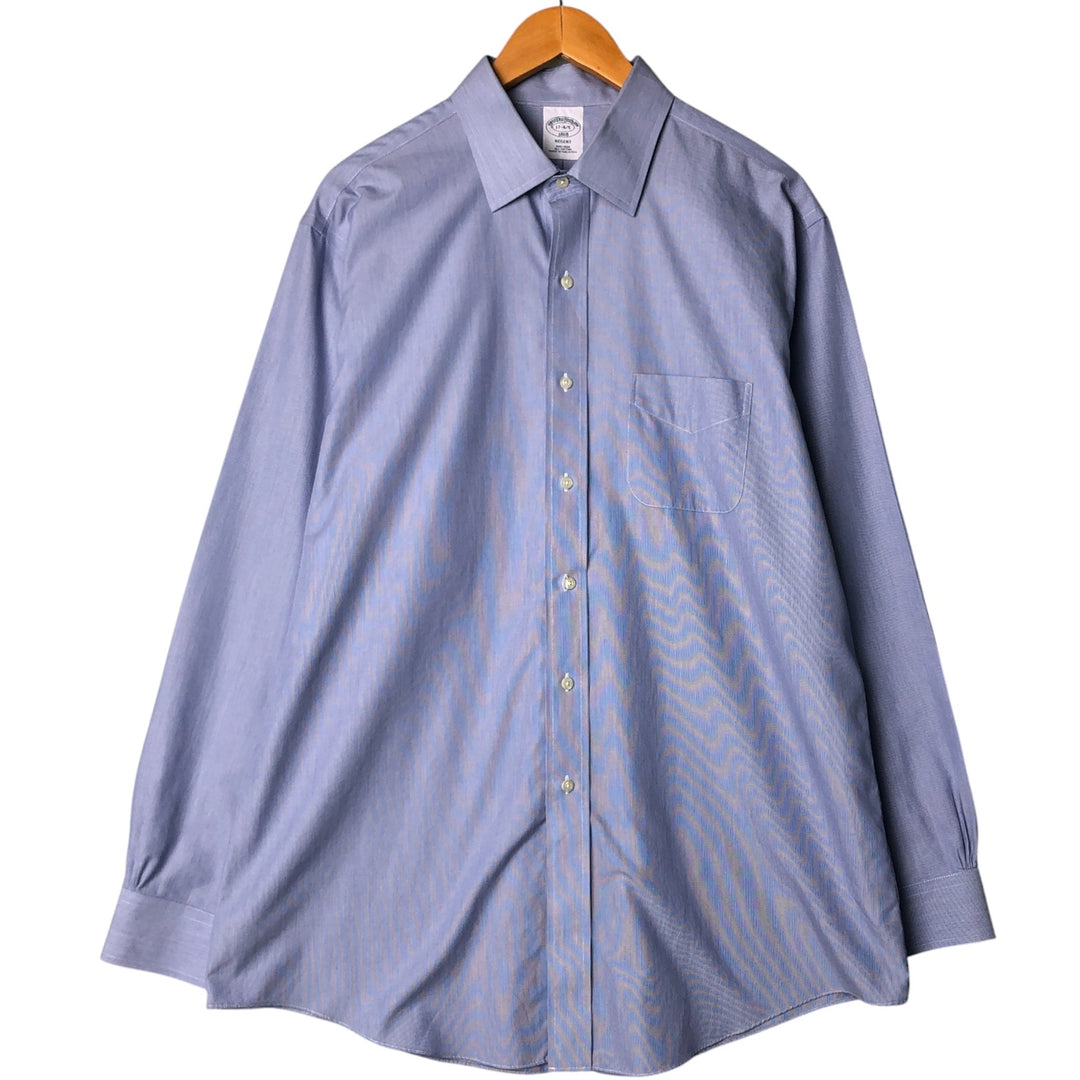 Brooks Brothers Est.1818 REGENT Long Sleeve Cotton Shirt Men's XL cotton blue type Vintage Second Hand