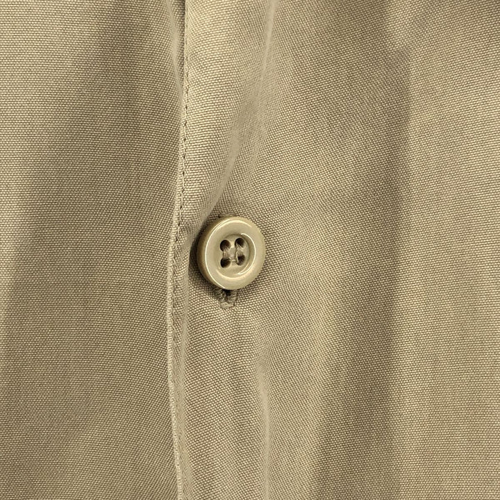 KNIGHTSBRIDGE Long Sleeve Silk Shirt, Men's Size L silk Beige type Vintage Second Hand