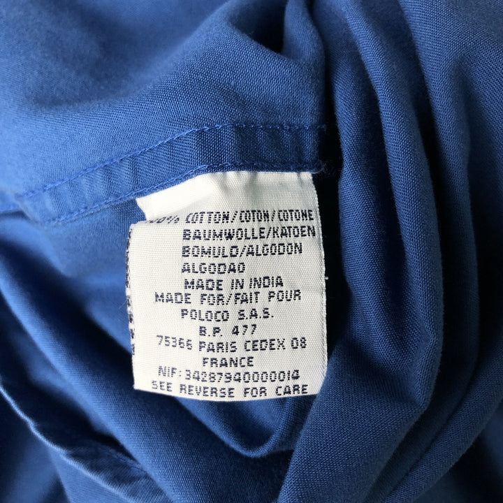 Ralph Lauren BLAKE short sleeve button down shirt, men's size L cotton blue type Vintage Second Hand