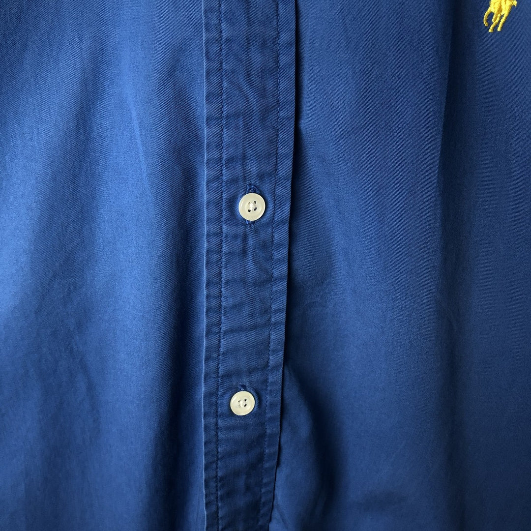 Ralph Lauren BLAKE short sleeve button down shirt, men's size L cotton blue type Vintage Second Hand