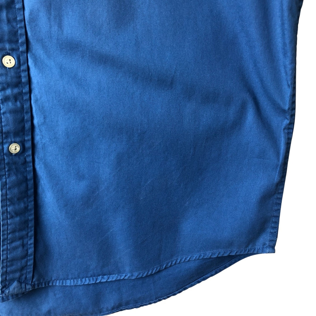 Ralph Lauren BLAKE short sleeve button down shirt, men's size L cotton blue type Vintage Second Hand