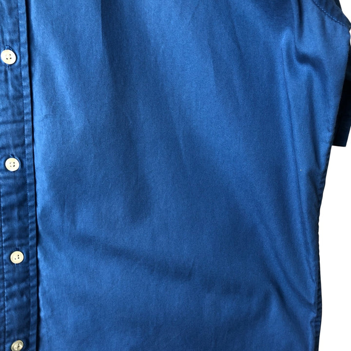 Ralph Lauren BLAKE short sleeve button down shirt, men's size L cotton blue type Vintage Second Hand
