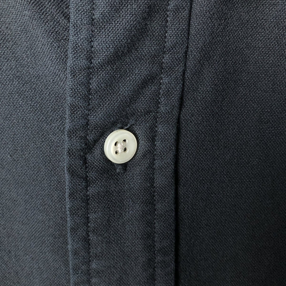 Ralph Lauren short-sleeved button-down shirt, box shirt, men's XL size cotton black type Vintage Second Hand