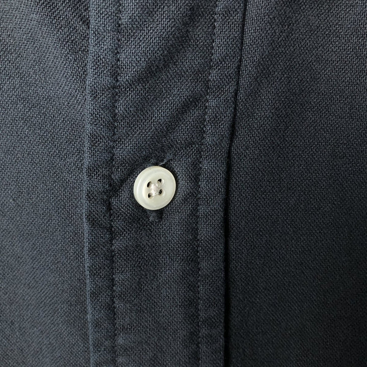 Ralph Lauren short-sleeved button-down shirt, box shirt, men's XL size cotton black type Vintage Second Hand